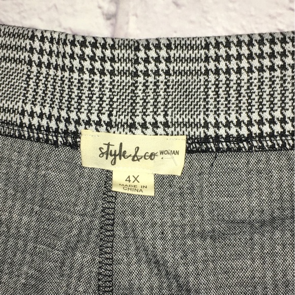 Style & Co Woman Houndstooth Cropped Pants, Sz 4X - Picture 8 of 11